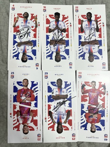 Hand signed olympique - 6x,