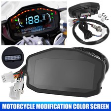 Universal 12V LCD Digital Motorcycle Speedometer Odometer Motorbike Tachometer