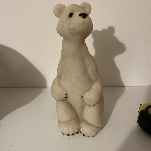 Polar bear stone ornament - bear,