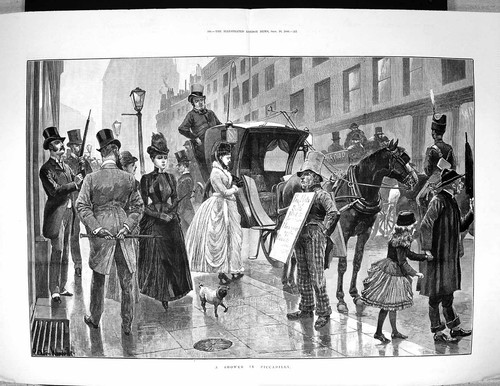Old 1886 scene piccadilly - scene,