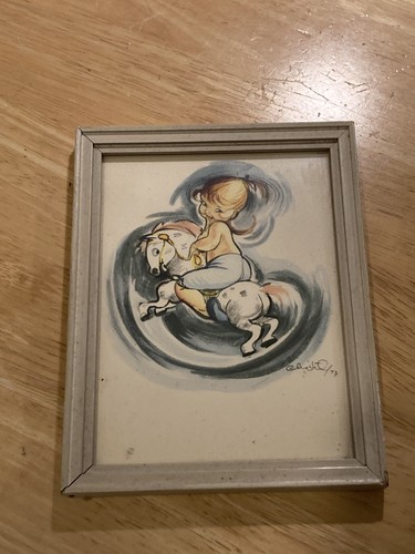 Vintage christel marott - marott, framed