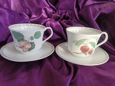 2x Large Cup & Saucers Royal