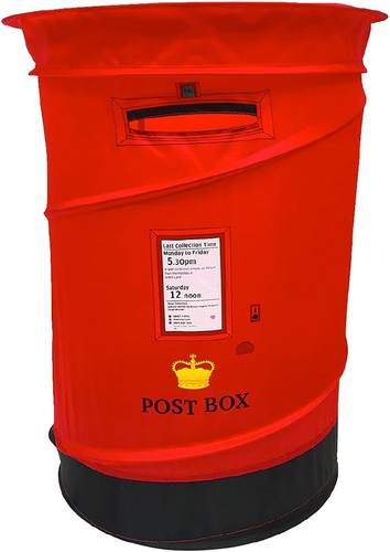 Red british post box - box, pop-up