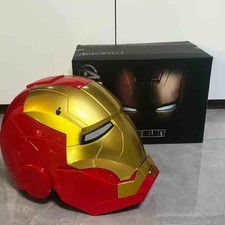 Iron Man MK5 Gold Helmet | Electric Opening & Closing Mask | LED Lights NEW 🔥