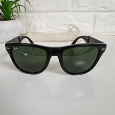 Ray-Ban RB4105 601 54-22 140 3N Folding Wayfarer Gloss Black Green Lenses
