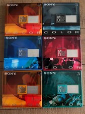Sony Mini Disc Color 74 min x 6  New & Sealed Different Colours.