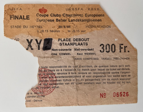Ticket heysel disaster - -,
