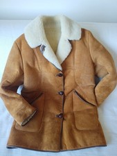 Nurseys Sheepskin Coat Women's Tan Brown - Vintage