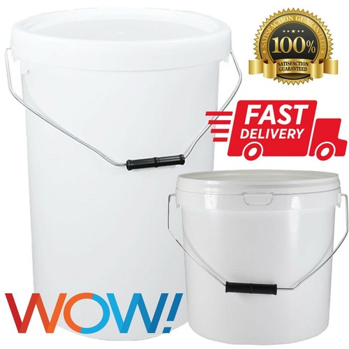 Plastic buckets tubs white - buckets,