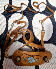 Vintage ' Leather Baby Reins With Bells ' Original Pet Harness Display Prop ***