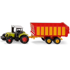 Siku 1650 Claas Tractor With Silage Trailer Toy Model
