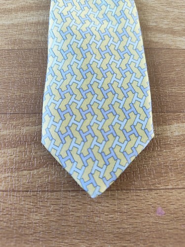 Hermes mens tie yellow - "h",,