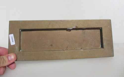 Large vintage brass letterbox - brass,