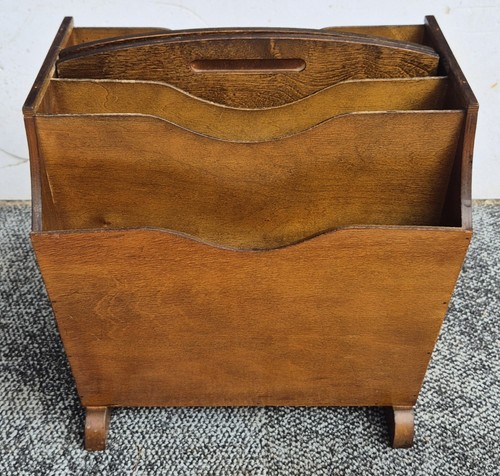 Vintage wooden magazine rack - vintage,