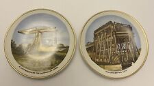 2 X Pall Mall Ware gold rimmed Decorative Small Plates, Canal Interest.