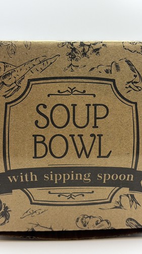 Red ceramic soup bowl spoon - red, &