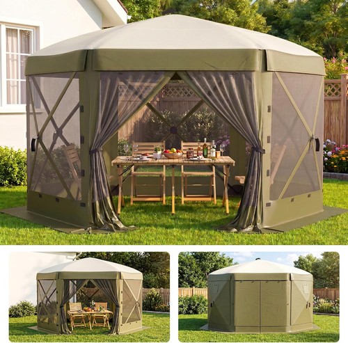 11x11ft sided pop gazebo - 6-sided,