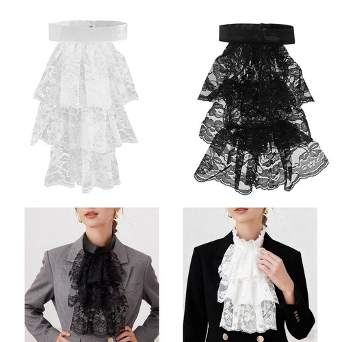 Lace jabot and cuffs set - jabot,