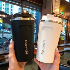 380ml Stainless Steel Travel Coffee Mug Leak-Proof Insulated Thermos Vacuum UK