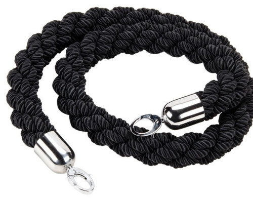 Black stanchion rope - 2, 1.5m