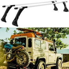 For Land Rover Defender 100 63" Roof Rack Crossbar Luggage Carrier Rain Gutter