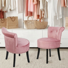 Velvet Vanity Stool with Low