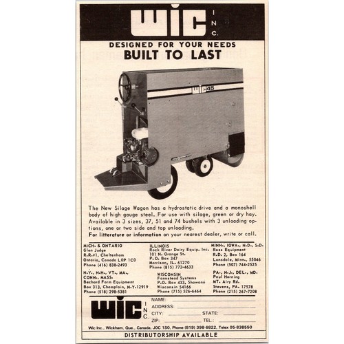 Wic inc new silage wagon - wic,