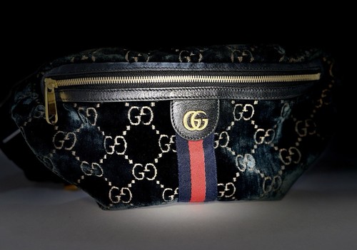 Gucci velvet fanny bag - gucci,