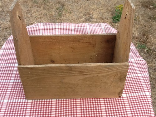 Vintage crate planter - crate,