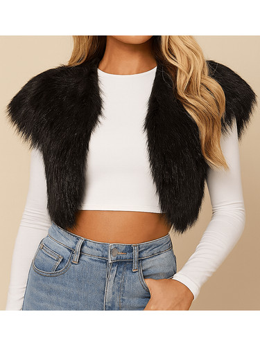 Faux fur bridal - bridal, shrug