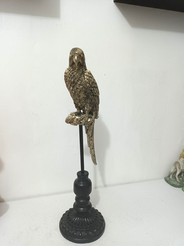 Stunning gold parrot ornament - gold,