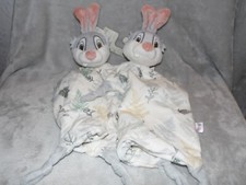 Primark Thumper bunny comforter soft toy TWO NEW Disney cream  blankie Bambi