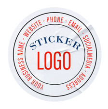 PERSONALISED ROUND PRINTED STICKERS CUSTOM LOGO LABELS BUSINESS GLOSS / MATTE