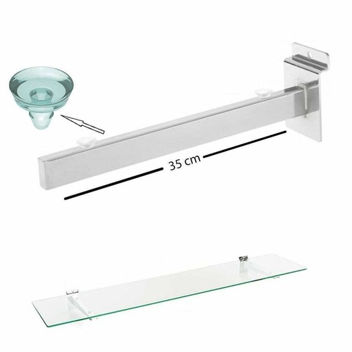 Chrome glass shelf brackets - chrome,