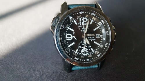 Seiko solar pilot quartz 42mm - solar,