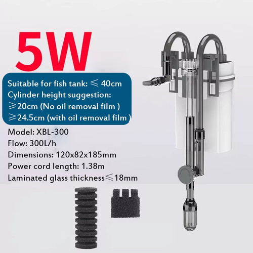 Aquarium wall mounted - 5w/7w,