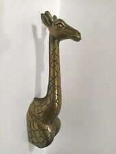 Large Wall Mount Metal Giraffe Head 20 inches Sculpture Statue Bronze Finish
