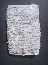 VINTAGE WHITE EYELET TRIM BLUE & PINK LITTLE FLOWERS 7 YARDS