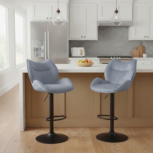 2pcs velvet bar stools - bar,