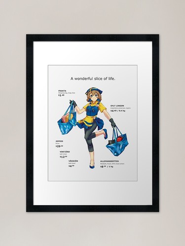 Ikea chan poster framed art - poster,
