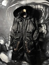 John Galliano Vintage Fur Hood Down Jacket Women’s Size 40