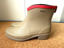 Elegant: AIGLE Juliette women's rain boots rubber boots heel beige 40