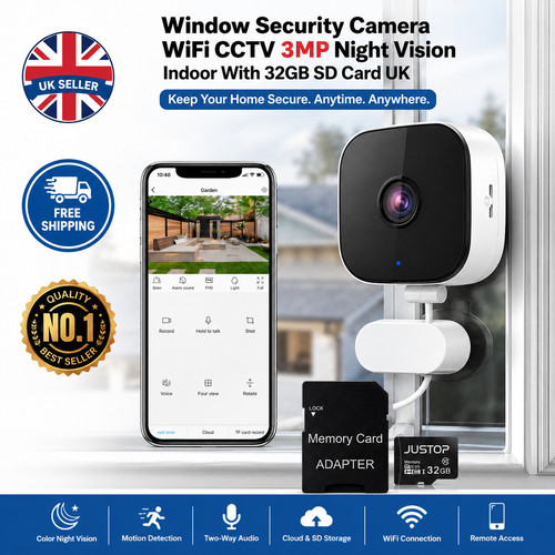 Wifi security camera - 32gb, card