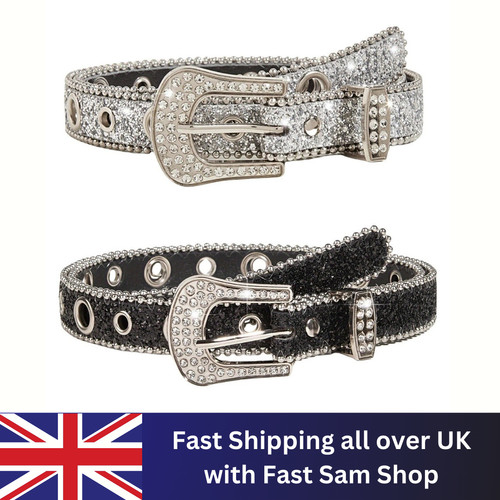 Waist belt glitter crystal - belt,