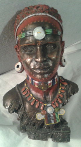 African bust head model cast - head,
