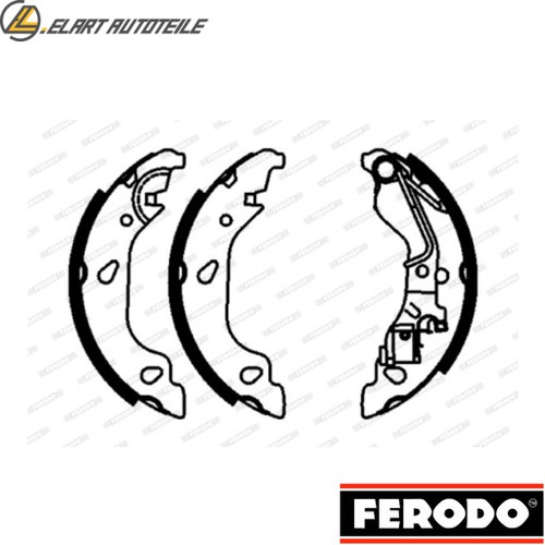 Brake shoe set - fsb603, fiat
