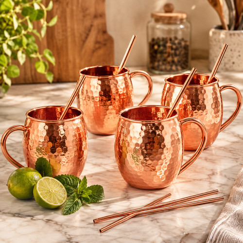 470ml hammered moscow mule mug - hammered,