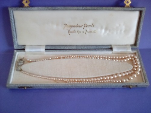 Vintage pompadour pearl - pearl, 2-row