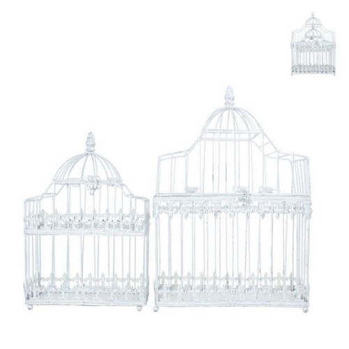 White decorative birdcage - decorative, set
