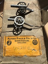 An 1890s Alfred Field & Co England 7cm Toy Lead  Cannon - Lever Fires Matchstick